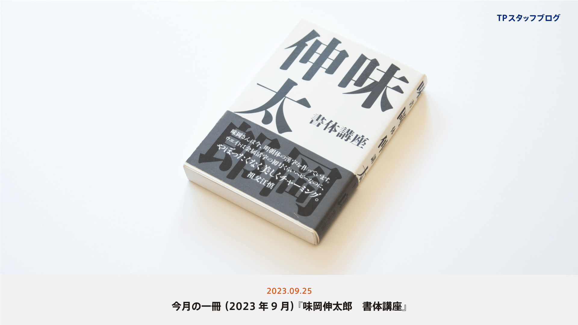 今月の一冊（2023年9月）『味岡伸太郎 書体講座』 - Type Project